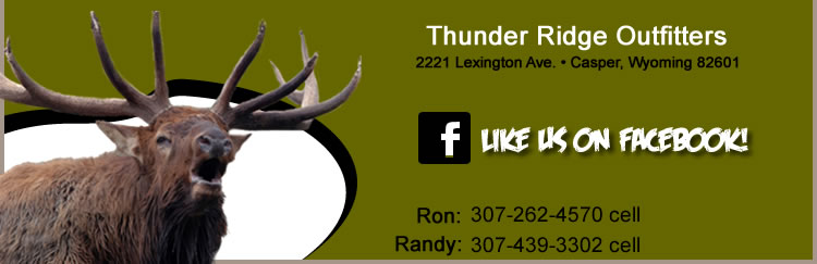 Thunder Ridge Outfitters of Casper Wyoming Guided Big Game Hunts in Wyoming and the Rocky Mountain Region of the USA